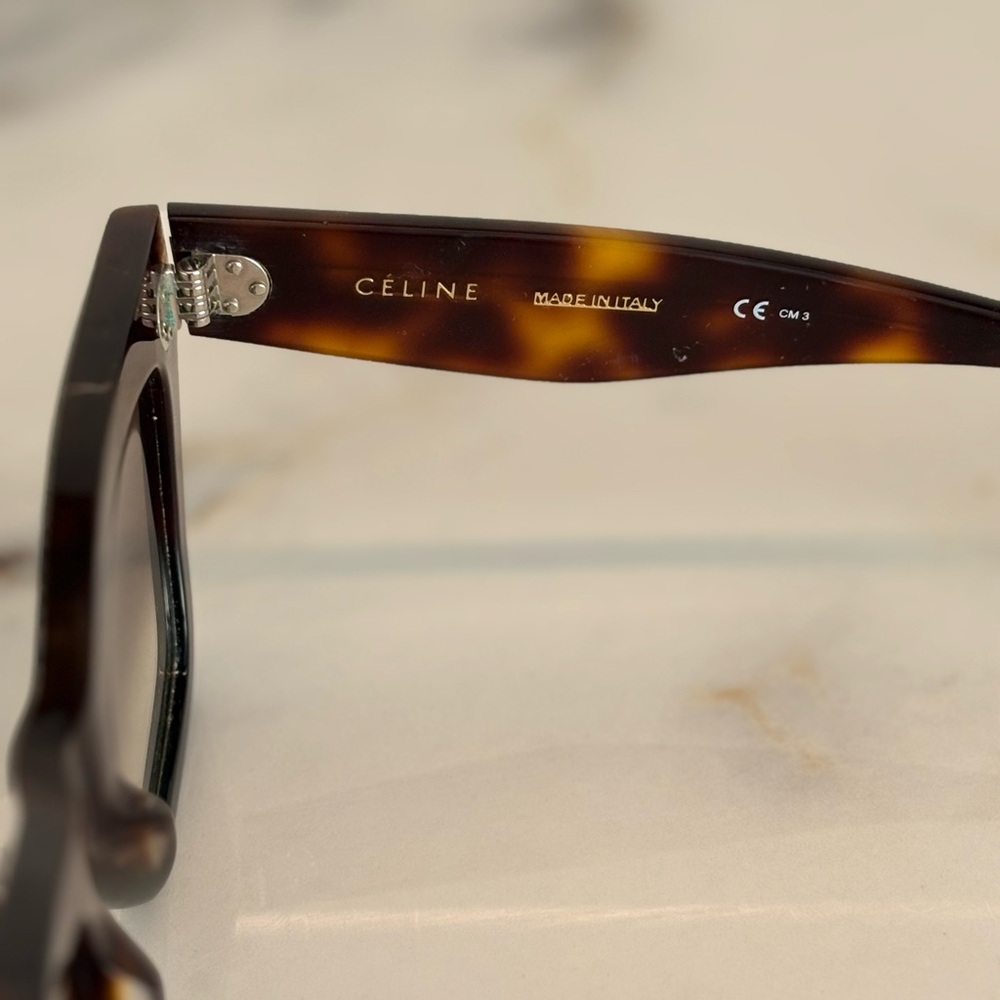 Celine Cat Eye Sunglasses CL41000/S Tortoiseshell Brown Gradient Designer Shades - Picture 8 of 13